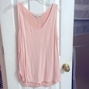 Crepe peach layering tank